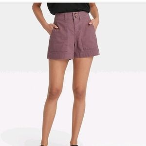 NWOT A New Day High Rise Purple Shorts size 16